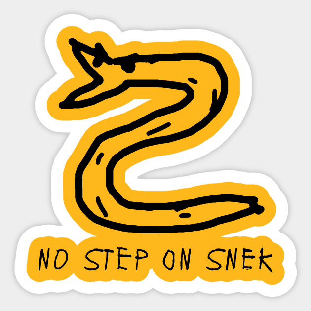 Don't Step on Snek Sticker by EsotericExposal